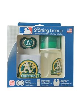 BabyFanatic Officially Licensed 3PC Unisex Gift Set MLB Oakland Athletics NWT